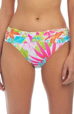 Rod Beattie Packing a Punch Sarong Hipster Bikini Bottoms Teal Multi at Nordstrom,