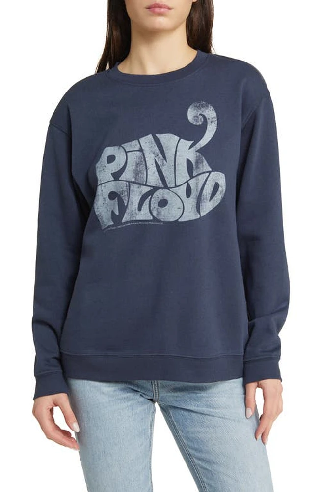 Vinyl Icons Pink Floyd Crewneck Sweatshirt Navy at Nordstrom,