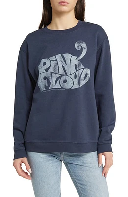 Vinyl Icons Pink Floyd Crewneck Sweatshirt Navy at Nordstrom,