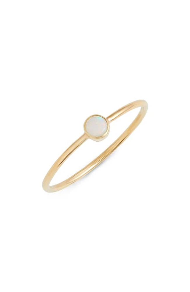 Zoë Chicco Opal Stacking Ring in Yellow Gold at Nordstrom, Size 7