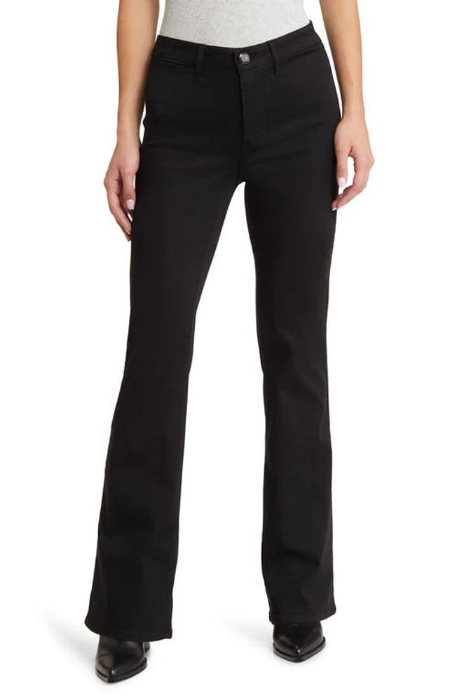 1822 Denim High Waist Slim Bootcut Trouser Jeans Black at Nordstrom,