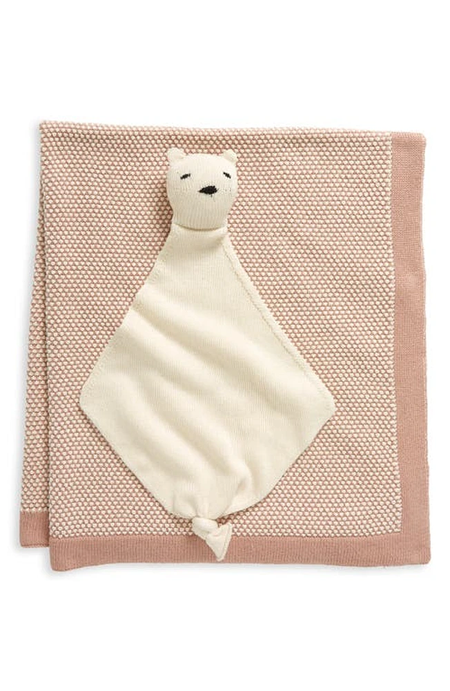 Pink Lemonade Bunny Organic Cotton Baby Blanket & Bear Lovey Set in Pale Pink at Nordstrom