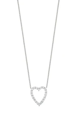 Bony Levy Audrey Open Heart Diamond Pendant Necklace in 18K White Gold at Nordstrom