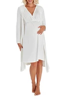 Accouchée Maternity/Nursing Nightgown & Robe Set in Ecru at Nordstrom