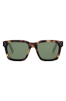 CELINE 54mm Geometric Sunglasses in Blonde Havana /Green at Nordstrom