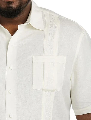 Oak Hill by DXL Embroidered Panel Sport Shirt at Nordstrom,