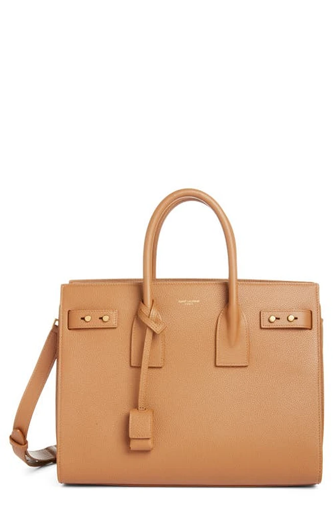 Saint Laurent Small Sac de Jour Leather Top Handle Bag in Cinnamon at Nordstrom