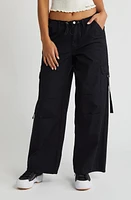 PacSun Wide Leg Cotton Cargo Pants Anthracite at Nordstrom,