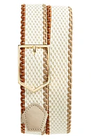 Canali Woven Multicolor Belt Beige at Nordstrom,