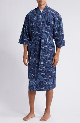 Majestic International Sea Change Knit Robe in Navy at Nordstrom