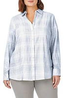 Foxcroft Rhea Plaid Tunic Blouse at Nordstrom,