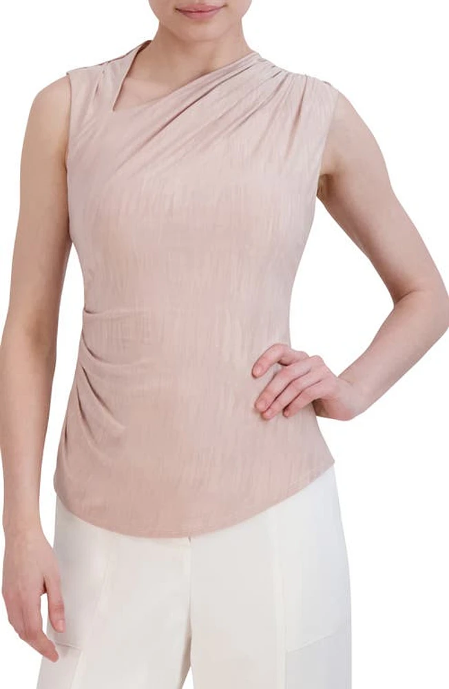 bcbg Asymmetric Pleat Tank Pink at Nordstrom,