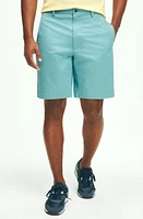 Brooks Brothers Flat Front Stretch Chino Shorts Adriatic Blue at Nordstrom,