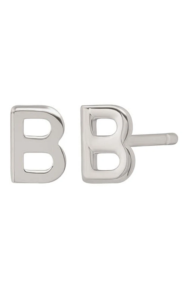 BYCHARI Initial Stud Earrings in 14K Gold-B at Nordstrom