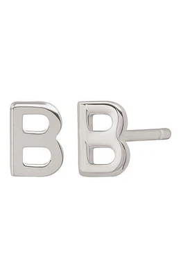 BYCHARI Initial Stud Earrings in 14K Gold-B at Nordstrom