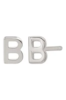 BYCHARI Initial Stud Earrings in 14K Gold-B at Nordstrom