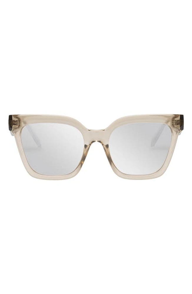 Le Specs Star Glow Square Sunglasses in Stone at Nordstrom