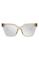 Le Specs Star Glow Square Sunglasses in Stone at Nordstrom