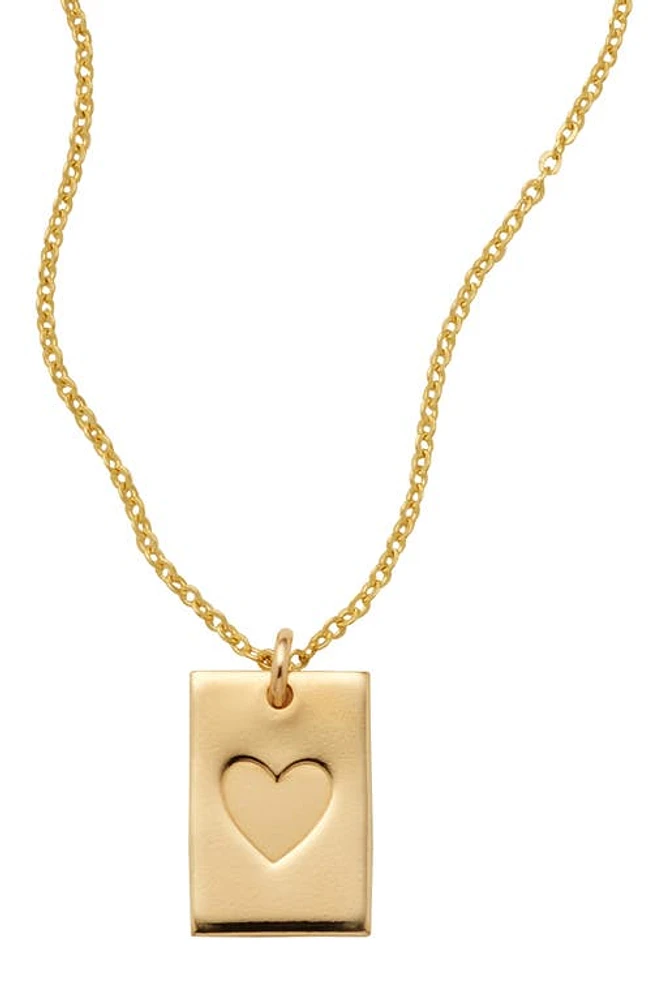 MADE BY MARY Good Vibes Daisy Pendant Necklace in Gold Heart at Nordstrom, Size 16