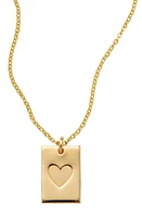 MADE BY MARY Good Vibes Daisy Pendant Necklace in Gold Heart at Nordstrom, Size 16