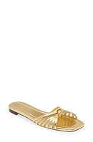 Loeffler Randall Izzie Knot Slide Sandal in Gold at Nordstrom, Size 5