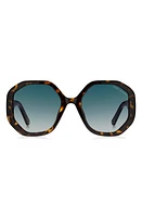 Marc Jacobs 53mm Gradient Round Sunglasses in Havana/Blue Shaded at Nordstrom