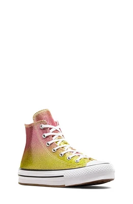 Converse Kids' Chuck Taylor All Star EVA Lift High Top Platform Sneaker Butter/Donut Glaze/White at Nordstrom, M