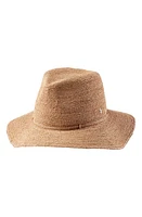 Helen Kaminski Desmonda Packable Raffia Fedora in Nougat at Nordstrom