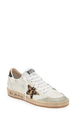 Golden Goose Ball Star Low Top Sneaker White/Ice/Beige Brown Leo at Nordstrom,