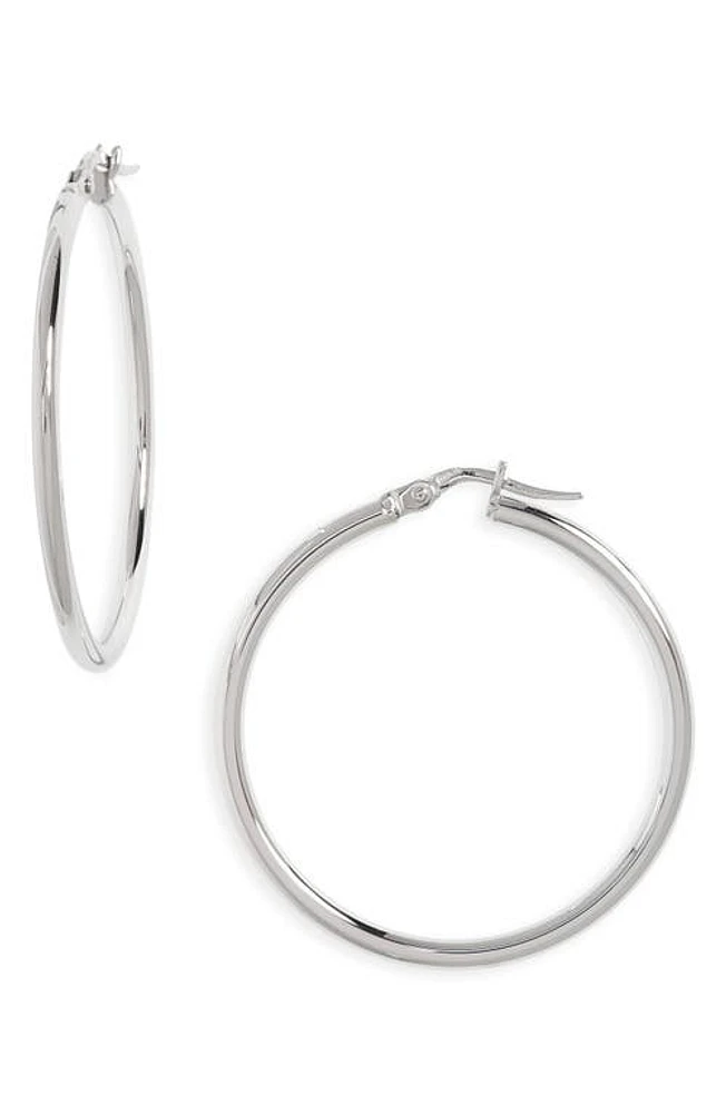 Roberto Coin Hoop Earrings in White at Nordstrom