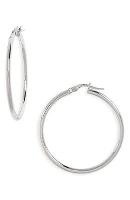 Roberto Coin Hoop Earrings in White at Nordstrom