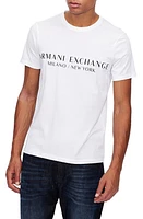 Armani Exchange Milano/New York Logo Graphic Tee White at Nordstrom,