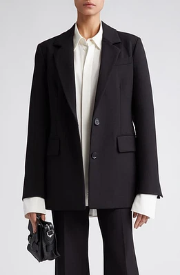 Proenza Schouler Stretch Virgin Wool Jacket Black at Nordstrom,