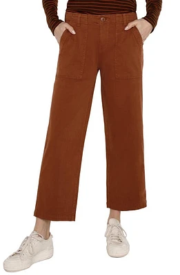 Liverpool Los Angeles Crop Wide Leg Twill Cargo Pants at Nordstrom,