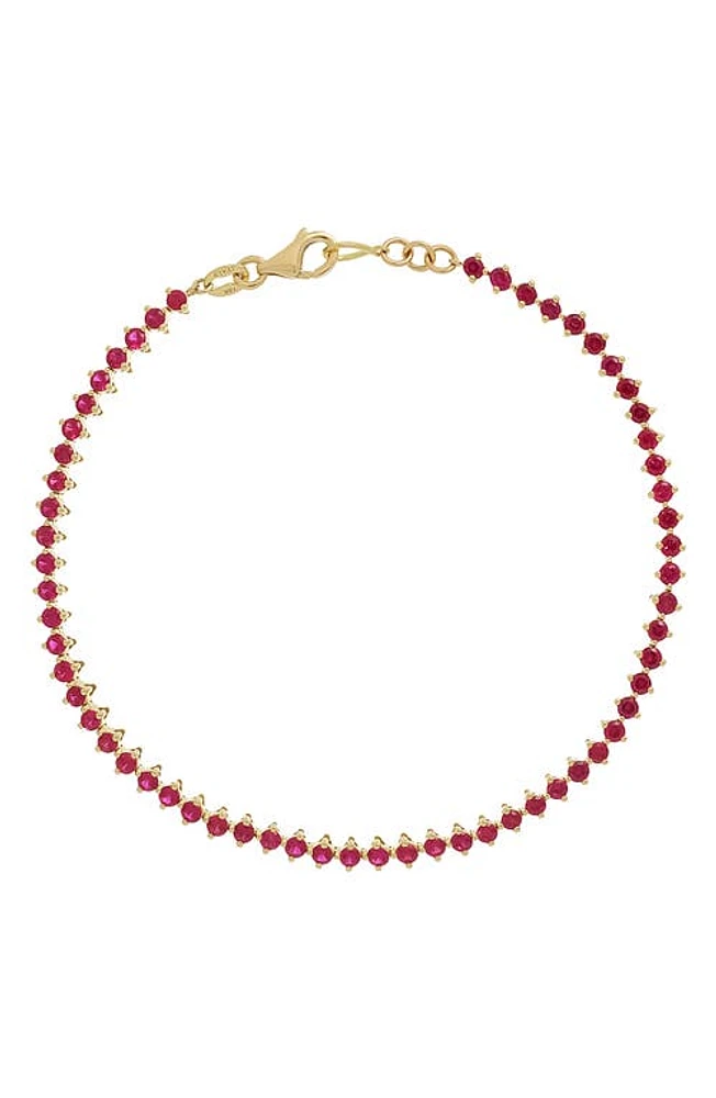 Bony Levy El Mar Ruby Tennis Bracelet in 18K Yellow Gold at Nordstrom, Size 7