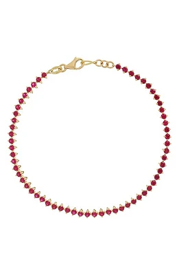 Bony Levy El Mar Ruby Tennis Bracelet in 18K Yellow Gold at Nordstrom, Size 7