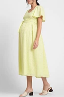 Seraphine Broderie Anglaise Maternity/Nursing Midi Dress at Nordstrom,