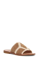 Frye Ava Crochet Trim Slide Sandal Almond at Nordstrom,