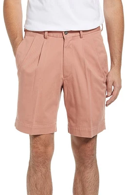 Berle Charleston Khakis Pleated Chino Shorts Brick at Nordstrom,