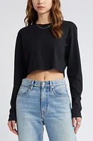 Open Edit Long Sleeve Crop T-Shirt at Nordstrom,