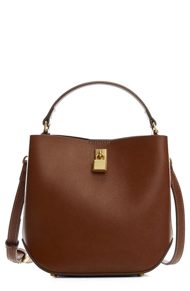 MANGO Padlock Faux Leather Mini Shopper Bag at Nordstrom