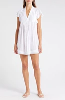 Poupette St Barth Sasha Cover-Up Minidress Optic White at Nordstrom,