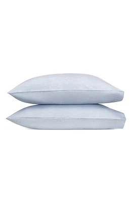 Matouk Jasper Set of 2 Cotton Sateen Pillowcases in Hazy Blue at Nordstrom