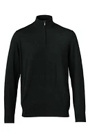 Charles Tyrwhitt Merino Wool Quarter Zip Sweater Forest Green at Nordstrom,