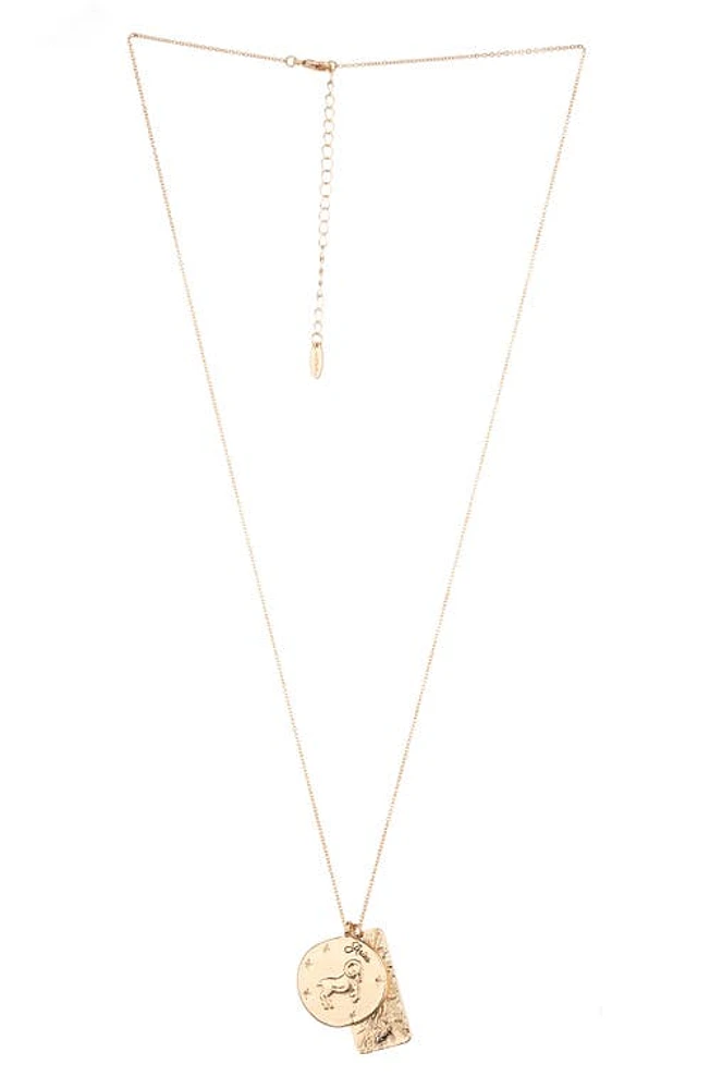 Ettika Long Zodiac Charm Necklace in Aries at Nordstrom