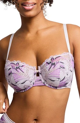 Montelle Intimates Lavender Fields Keyhole Balconette Underwire Bra Print at Nordstrom,