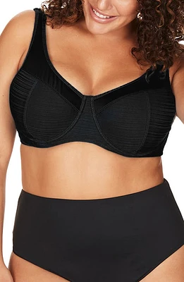 Artesands Aria Giotto D-, DD- & E-Cup Underwire Bikini Top in Black at Nordstrom, Size 16