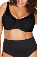 Artesands Aria Giotto D-, DD- & E-Cup Underwire Bikini Top in Black at Nordstrom, Size 16