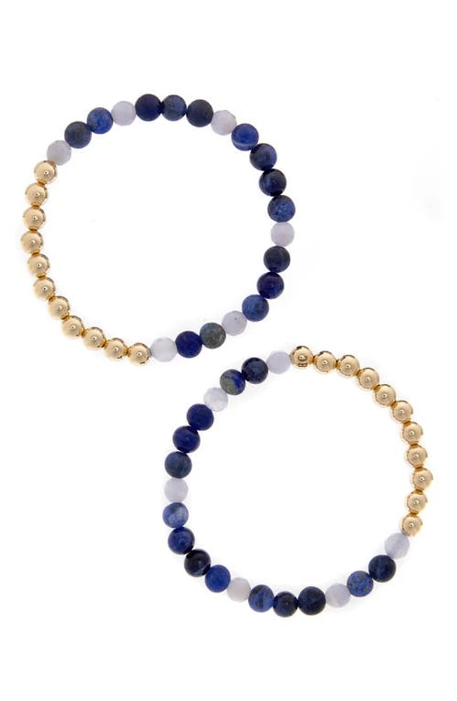 The Healer's Collection N12 Express & Communicate Set of 2 Healer's Bracelets in Yellow Gold at Nordstrom