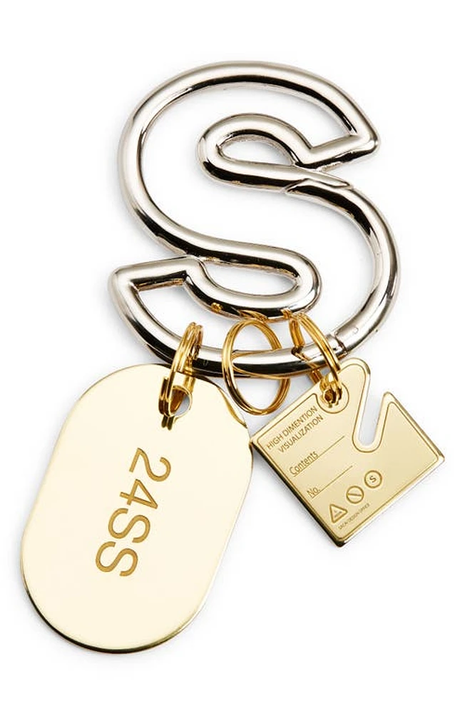 Sacai S Carabiner Logo Charms Key Ring in Silver at Nordstrom